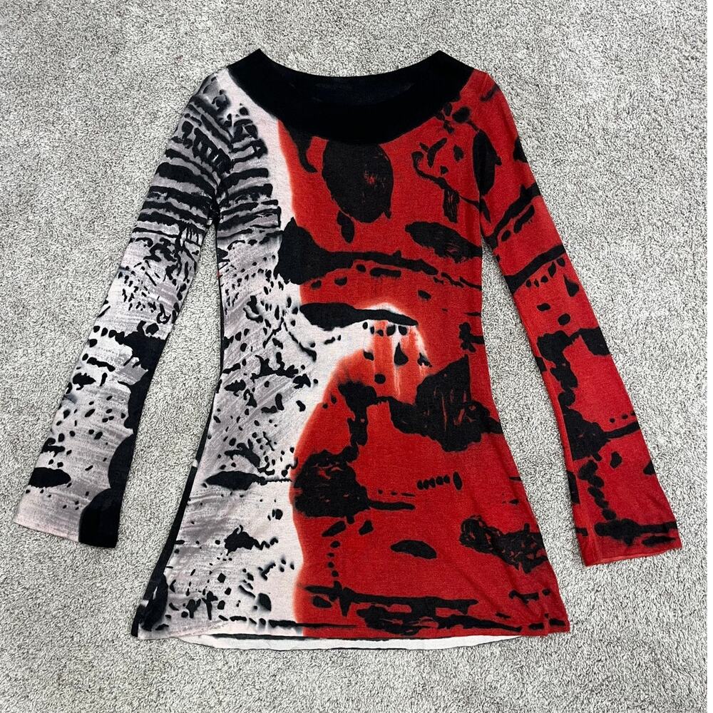 Krimson Klover Red and Black Sweater Dress Women's Medium